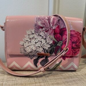Ted Baker Teda Palace Gardens Dusty Pink Floral Crossbody EUC